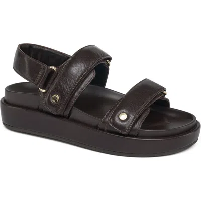 Jslides Footwear Bay Leather Slingback Sandal In Black