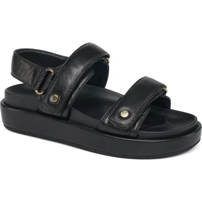Jslides Footwear Bay Leather Slingback Sandal In Black