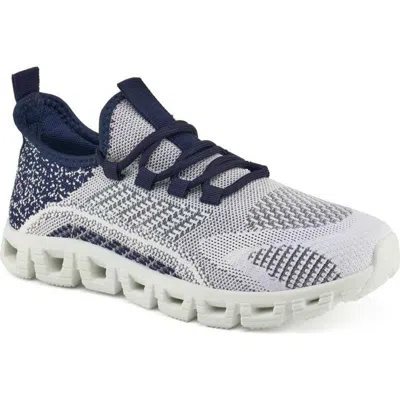 Jslides Footwear Cypress Sneaker In White Navy