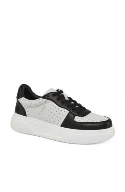 Jslides Footwear Felix Platform Sneaker In Black White
