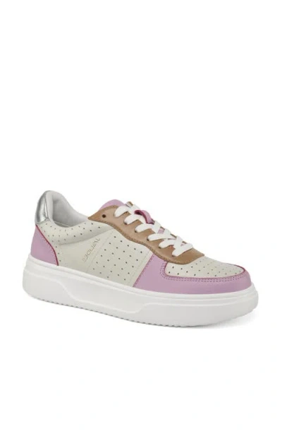 Jslides Footwear Felix Platform Sneaker In Nude Purple