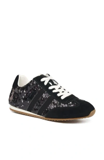Jslides Footwear Peggy Metallic Sneaker In Black