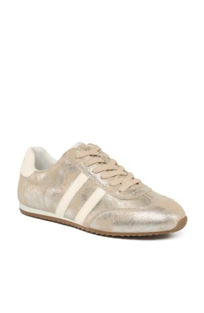 Jslides Footwear Peggy Metallic Sneaker In Gold