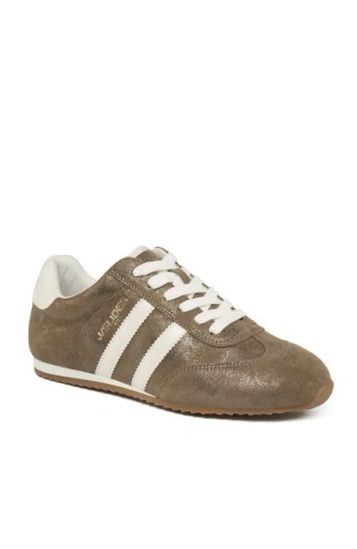 Jslides Footwear Peggy Metallic Sneaker In Gray
