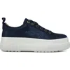 Jslides Footwear West Sneaker In Metallic Navy