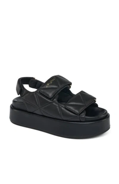 Jslides Footwear Yolanda Leather Slingback Sandal In Black