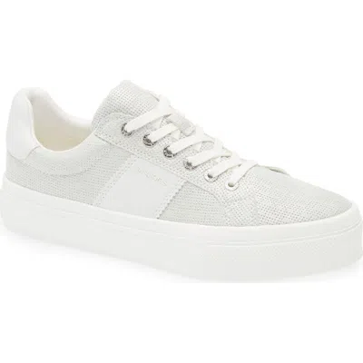 Jslides Gilda Platform Sneaker In White/silver