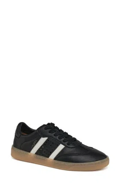 Jslides Hattie Perforated Low Top Sneaker In Black/white Multi