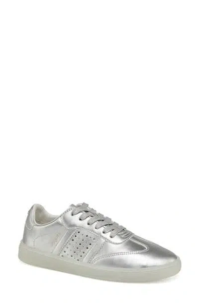 Jslides Hattie Perforated Low Top Sneaker In Silver
