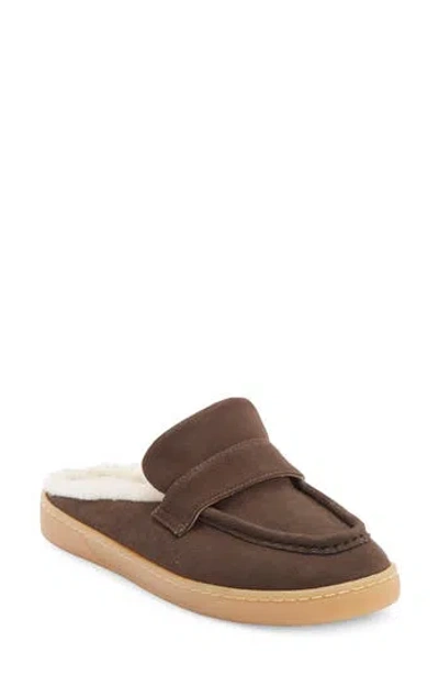 Jslides Hudson Faux Shearling Lined Mule In Brown