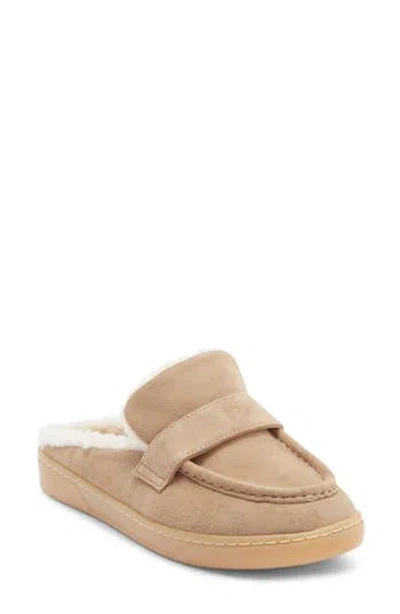 Jslides Hudson Faux Shearling Lined Mule In Neutral