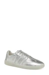 Jslides Hunter Leather Sneaker In Silver