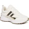Jslides Janey Sneaker In White/gold