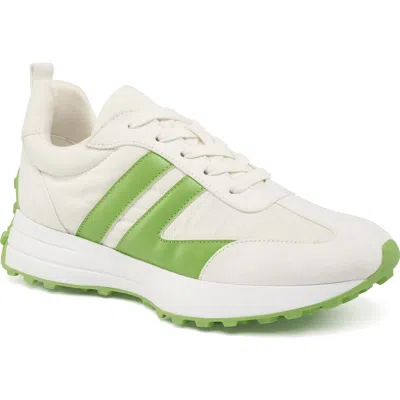 Jslides Janey Sneaker In White/neon Green