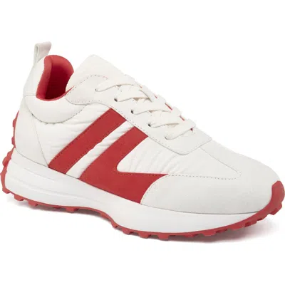 Jslides Janey Sneaker In White/orange