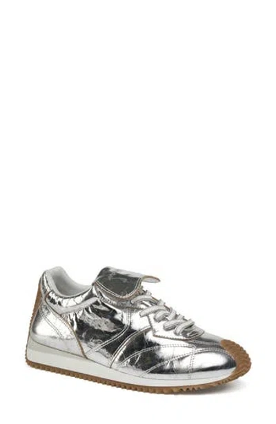Jslides Lottie Genuine Shearling Sneaker In Metallic