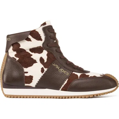 Jslides Luna High Top Sneaker In Animal Print