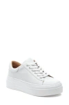 J/slides Nyc Jslides Amanda Platform Sneaker In White Leather
