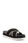 J/slides Nyc Jslides Whipstitched Platform Sandal In Black