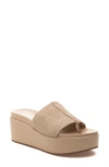 J/slides Nyc Quo Woven Wedge Sandal In Natural