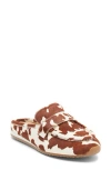 Jslides Paula Genuine Calf Hair Mule In Animal Print