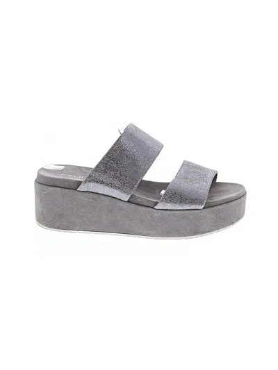 Pre-owned J/slides Wedges In Gray