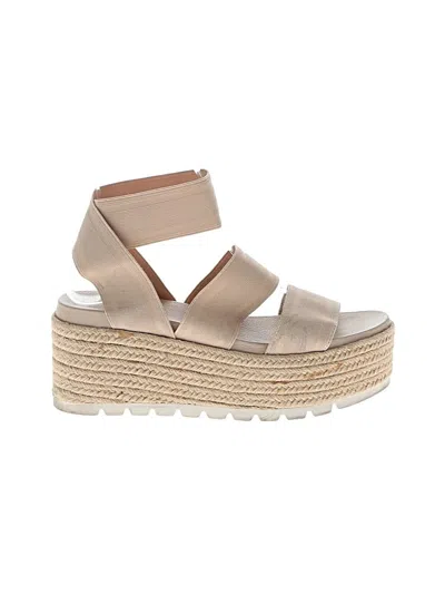 Pre-owned J/slides Wedges In Tan