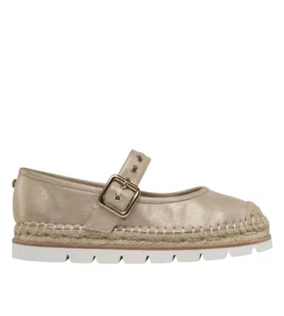 J/slides Women's Beatrice Leather Shoes In Gold