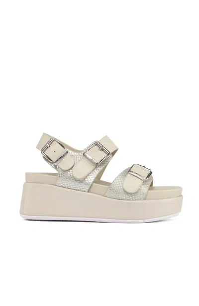 J/slides Women's Brooke Wedge Sandals In Bone Multi