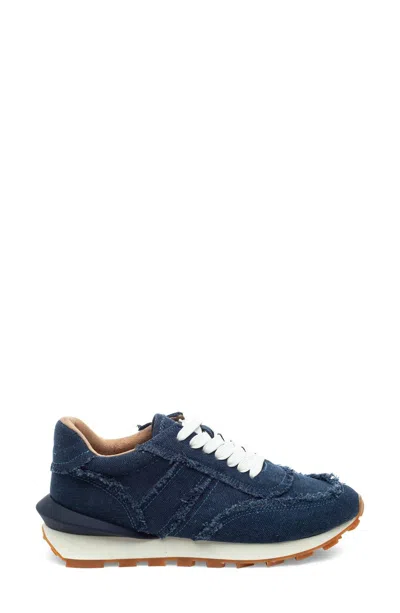 J/slides Women's Eddie Fray Canvas Sneaker In Denim In Blue