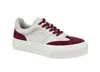 J/slides Women Gabbie Sneaker In Wine/white In Animal Print
