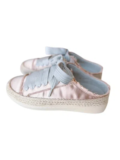 J/slides Women's Henlen Slip-on Mule Sneaker In Beige In White