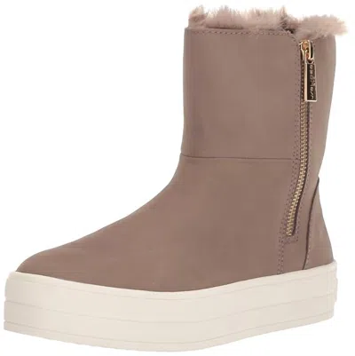 J/slides Women's Henley High Top Sneakers In Taupe In Neutral