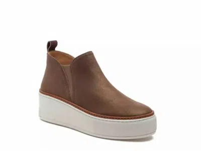 J/slides Women's Mika Sneakers In Bronze Brush Suede In Brown