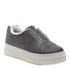 J/slides Women's Nada Faux Shearling Sneakers In Pewter In Black