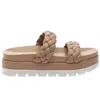 J/slides Women's Reese Sandal In Sand Woven Leather In Neutral