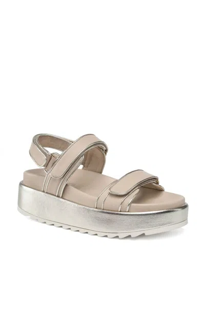 J/slides Women Sophie Sandals In Sand/gold In Brown