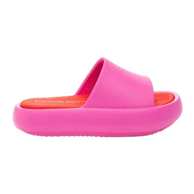J/slides Women's Squish Sandals In Fuchsia/red