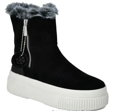 J/slides Women's Wally Boots In Black & White In Multi