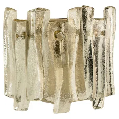Pre-owned J.t. Kalmar Several Textured Ice Glass And Chrome Wall Lights Kalmar, 1970 In Sand
