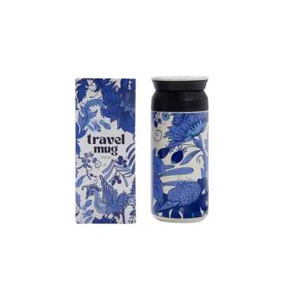 Juan Avellaneda X Seeiou Leak-proof Stainless Steel Thermos With Silicone Seal – Durable Travel Bottle - Blue
