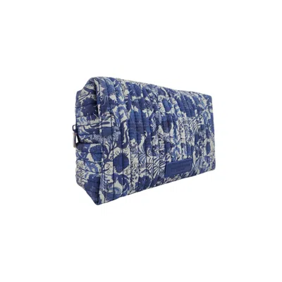 Juan Avellaneda X Seeiou Pink Blue Stamp Toiletry Bag Large Size