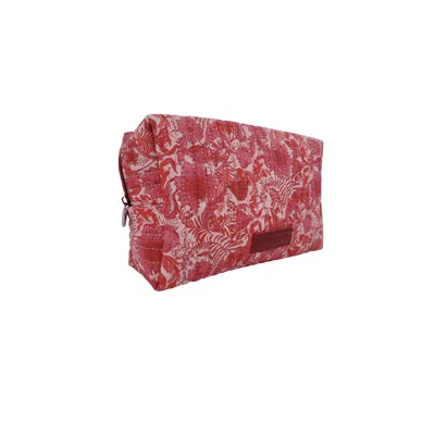 Juan Avellaneda X Seeiou Pink Stamp Toiletry Bag Large Size