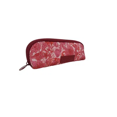 Juan Avellaneda X Seeiou Small Quilted Cotton Toiletry Bag – Floral Print In Pink