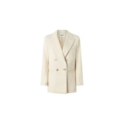 Juan Avellaneda X Seeiou Women's Blazer Off-white Denim Yves