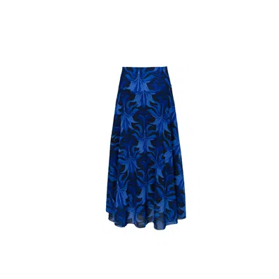 Juan Avellaneda X Seeiou Women's Blue Printed Skirt Johanna