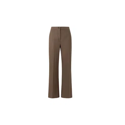 Juan Avellaneda X Seeiou Women's Green Charles Natural Linen Kahki Trousers Wide Leg