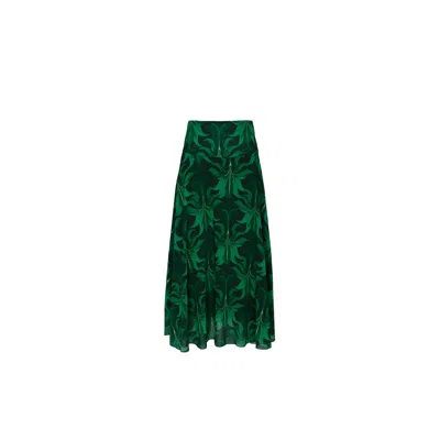 Juan Avellaneda X Seeiou Women's Green Printed Skirt Johanna