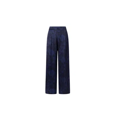 Juan Avellaneda X Seeiou Women's Kai Blue Printed Pants