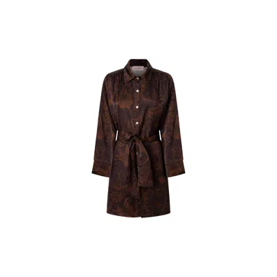 Juan Avellaneda X Seeiou Women's Kimono Printed Brown Kai